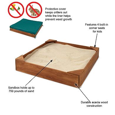 Badger Basket Simple Sandbox with Liner & Cover