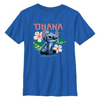 Disney's Lilo & Stitch 'Ohana Tropical Flowers Boys 8-20 Graphic Tee