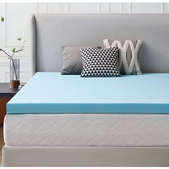L'Baiet Cooling Gel Memory Foam 2-Inch Medium Firm Mattress Topper