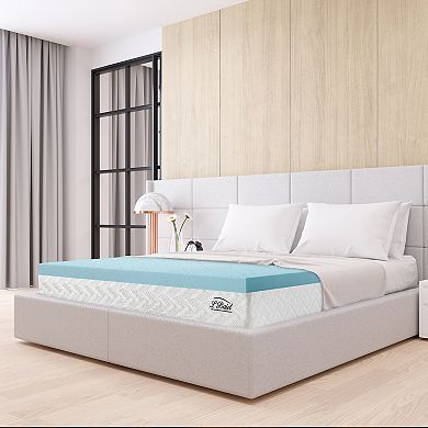 L'Baiet Cooling Gel Memory Foam 2-Inch Medium Firm Mattress Topper
