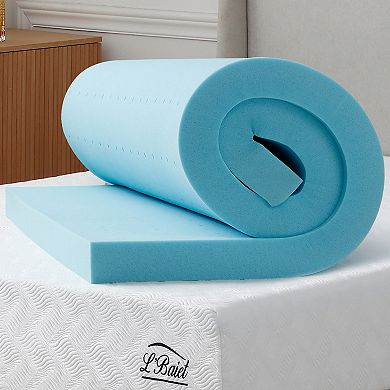L'Baiet Cooling Gel Memory Foam 2-Inch Medium Firm Mattress Topper