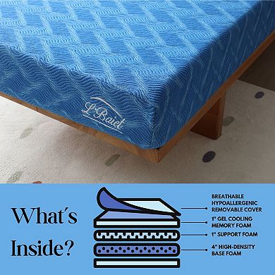 L'Baiet Cooling Memory Foam Medium Firm 6-Inch Mattress