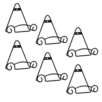 Malden 6-Pack Swirl Black Metal Triangle Easel