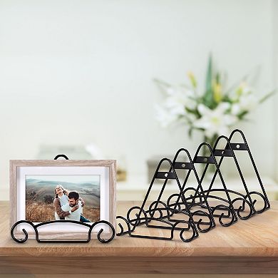 Malden 6-Pack Swirl Black Metal Triangle Easel