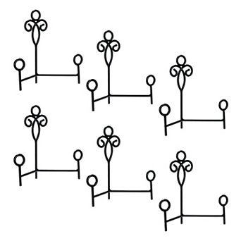 Malden 6-Pack Filigree Black Metal Easel