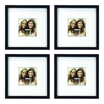 Malden 4-Pack Black Matted Photo Frames