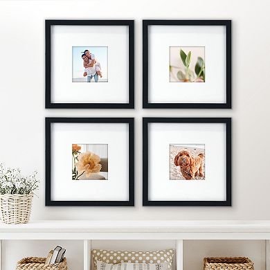 Malden 4-Pack Black Matted Photo Frames