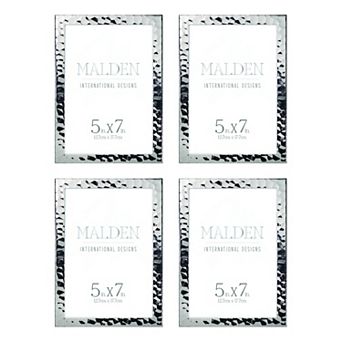 Malden 4-Pack 5" x 7" Hammered Metal Photo Frame