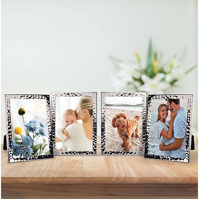 Malden 4-Pack 5" x 7" Hammered Metal Photo Frame