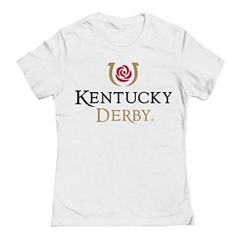 Juniors' Kentucky Derby Vertical Golden Logo T-Shirt