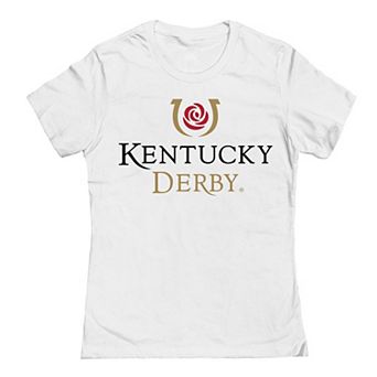Juniors' Kentucky Derby Vertical Golden Logo T-Shirt