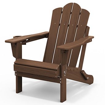 HDPE 3-Level Adjustable Backrest Folding Adirondack Chair