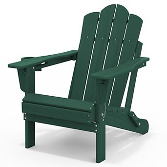 HDPE 3-Level Adjustable Backrest Folding Adirondack Chair