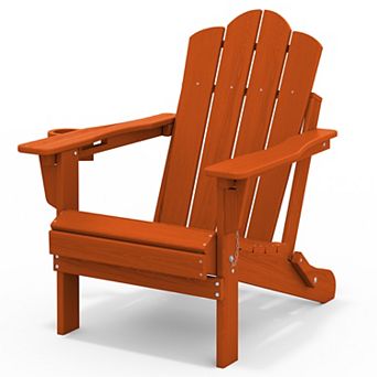 HDPE 3-Level Adjustable Backrest Folding Adirondack Chair