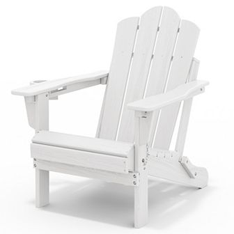 HDPE 3-Level Adjustable Backrest Folding Adirondack Chair