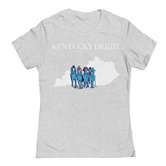 Juniors' Horizontal Logo Kentucky Derby Graphic T-Shirt