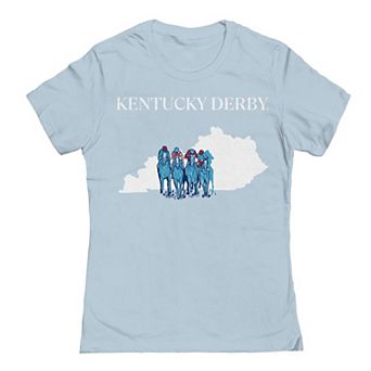 Juniors' Horizontal Logo Kentucky Derby Graphic T-Shirt