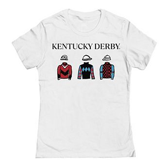 Juniors' Rider Clothes Pattern Kentucky Derby Graphic T-Shirt