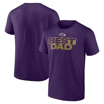 Men's Purple Baltimore Ravens Best Dad T-Shirt