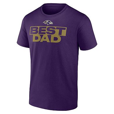 Men's Purple Baltimore Ravens Best Dad T-Shirt