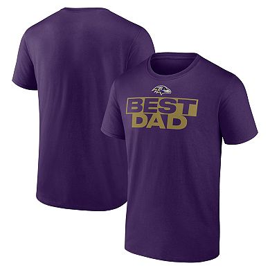 Men's Purple Baltimore Ravens Best Dad T-Shirt