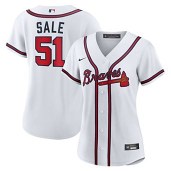 Women's Nike Chris Sale White Atlanta Braves Home Replica Jersey