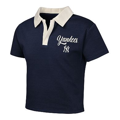 Girls Youth Navy New York Yankees Base Trainer Johnny Polo and Skort Set