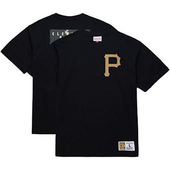 Men's Mitchell & Ness Roberto Clemente Black Pittsburgh Pirates Legends Collection Vintage Logo T-Shirt