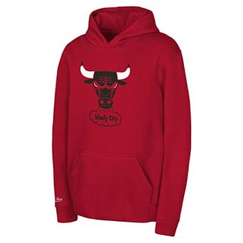 Toddler Mitchell & Ness Red Chicago Bulls Retro Logo Pullover Hoodie