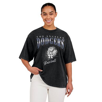 Women's WEAR by Erin Andrews Charcoal Los Angeles Dodgers Boyfriend T-Shirt