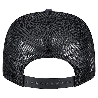 Men's New Era Navy/Black Atlanta Falcons Adventure Drinks Pattern 9SEVENTY Stretch-Snap Hat