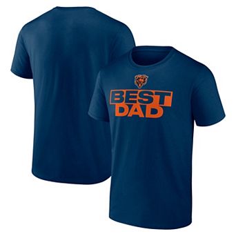 Men's Navy Chicago Bears Best Dad T-Shirt