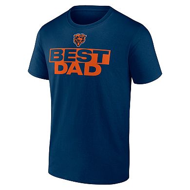 Men's Navy Chicago Bears Best Dad T-Shirt