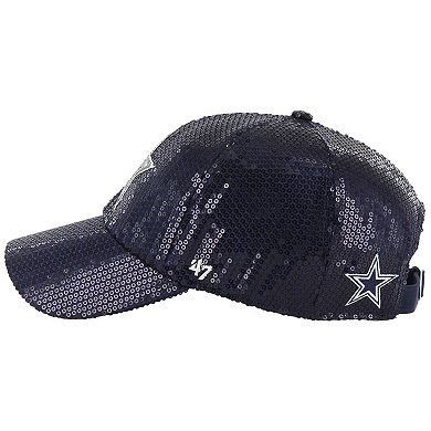 Women's '47 Navy Dallas Cowboys Dazzle Clean Up Adjustable Hat