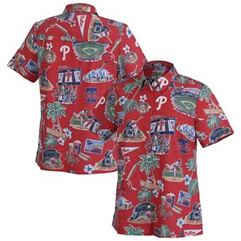 Women's Reyn Spooner Red Philadelphia Phillies Scenic Button-Up Top