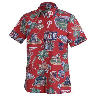 Women's Reyn Spooner Red Philadelphia Phillies Scenic Button-Up Top