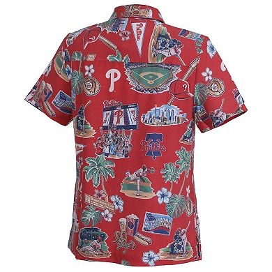 Women's Reyn Spooner Red Philadelphia Phillies Scenic Button-Up Top