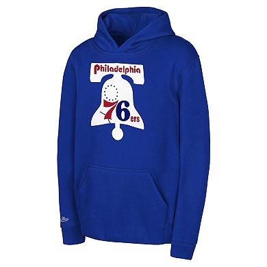 Toddler Mitchell & Ness Royal Philadelphia 76ers Retro Logo Pullover Hoodie