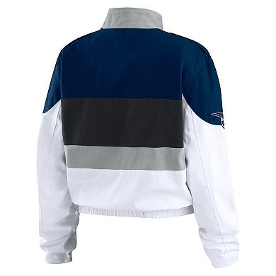 Women's WEAR by Erin Andrews Navy/White New York Yankees Racing Full-Zip Jacket