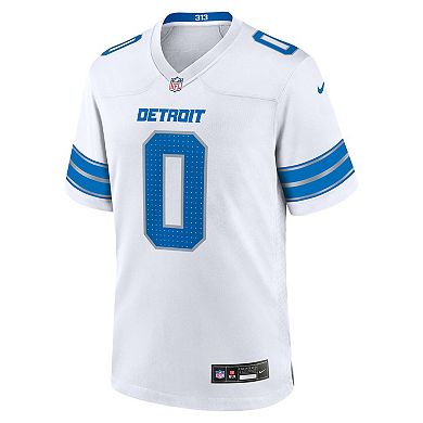 Men's Nike Jahmyr Gibbs White Detroit Lions Game Player Jersey