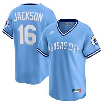 Men's Nike Bo Jackson Light Blue Kansas City Royals Throwback Cooperstown Collection Limited Jersey