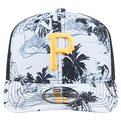Men's New Era Black Pittsburgh Pirates Hula Trucker 9SEVENTY Adjustable Hat