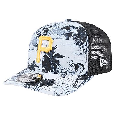 Men's New Era Black Pittsburgh Pirates Hula Trucker 9SEVENTY Adjustable Hat