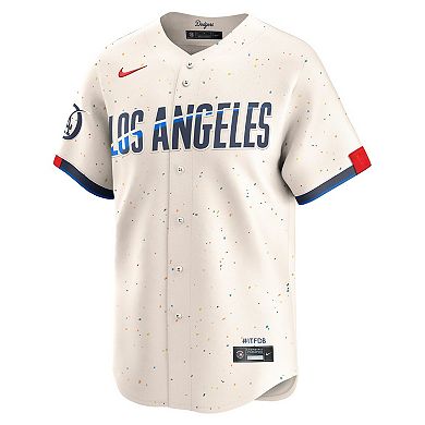 Men's Nike Cream Los Angeles Dodgers City Connect Limited Jersey