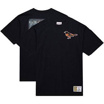 Men's Mitchell & Ness Cal Ripken Jr. Black Baltimore Orioles Legends Collection Vintage Logo T-Shirt