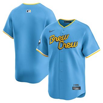 Men's Nike Light Blue Milwaukee Brewers City Connect Limited Jersey