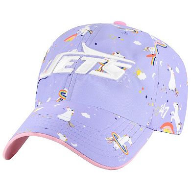 Girls Preschool '47 Lavender New York Jets Unicorn Clean Up Adjustable Hat