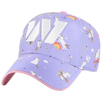 Girls Preschool '47 Lavender Washington Commanders Unicorn Clean Up Adjustable Hat