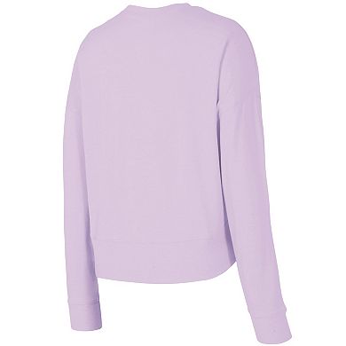 Women's Concepts Sport Lavender Houston Astros Elevation Tri-Blend Long Sleeve T-Shirt & Shorts Set