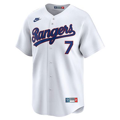 Men's Nike Ivan Rodriguez White Texas Rangers Throwback Cooperstown Collection Limited Jersey